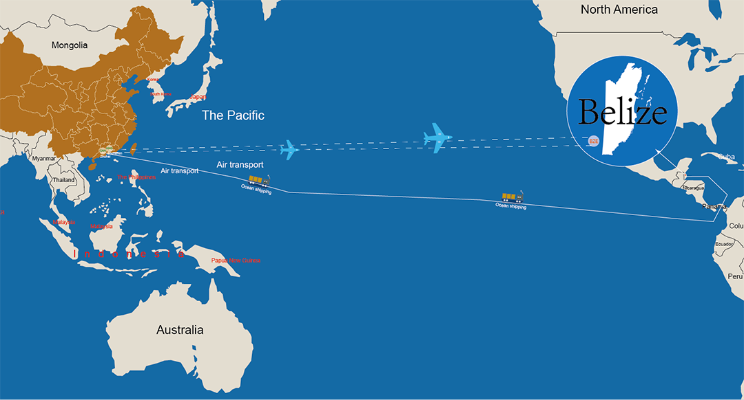 ¿cuánto cuesta enviar algo desde china a belice?